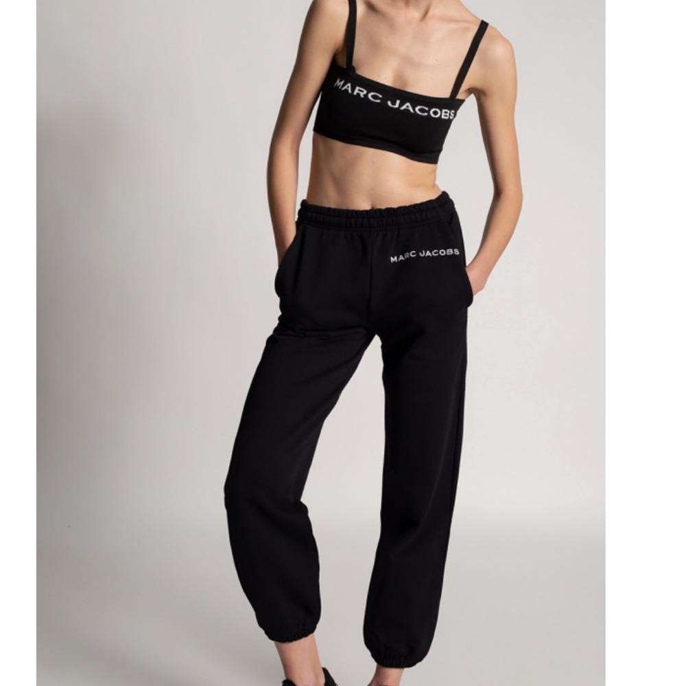 Marc Jacobs Black Women's Jogger Pants and crop top. Pants are XS and top is S